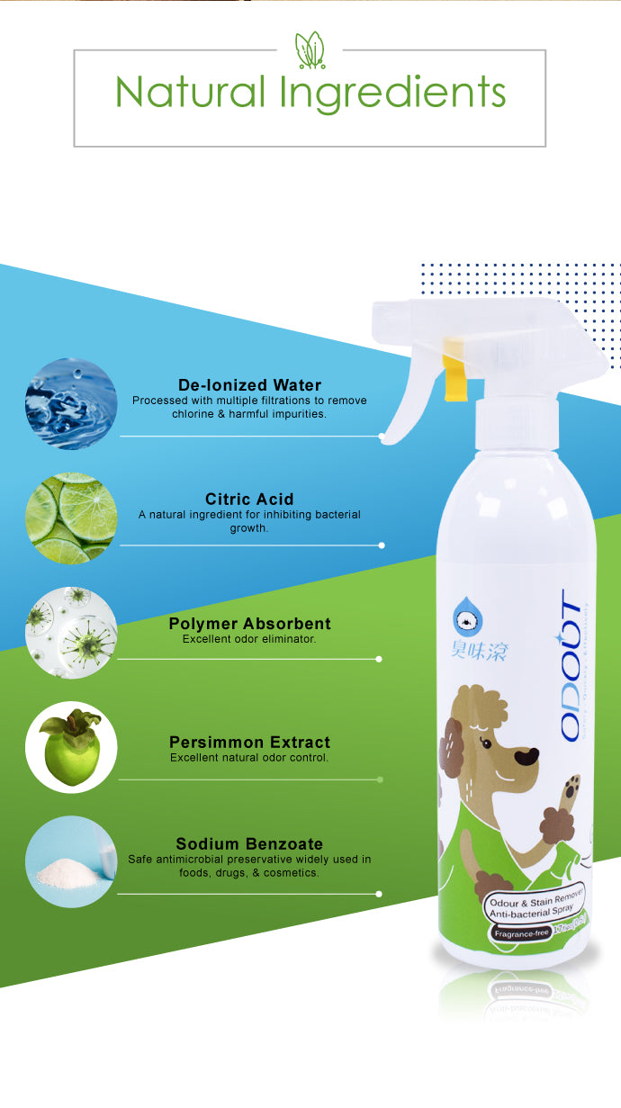 500ML Odor Removing Antibacterial Spray for Cats & Dogs
