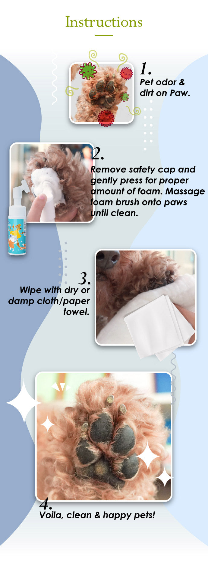 Pet Paw Cleansing Foam
