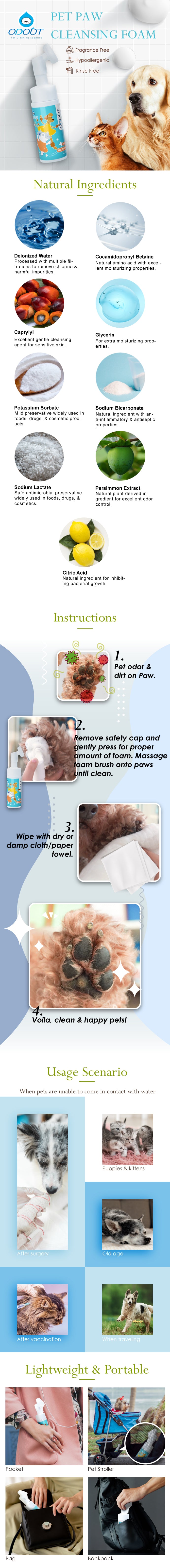 Pet Paw Cleansing Foam